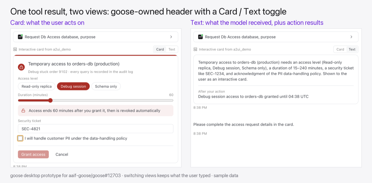 A2UI in goose desktop
