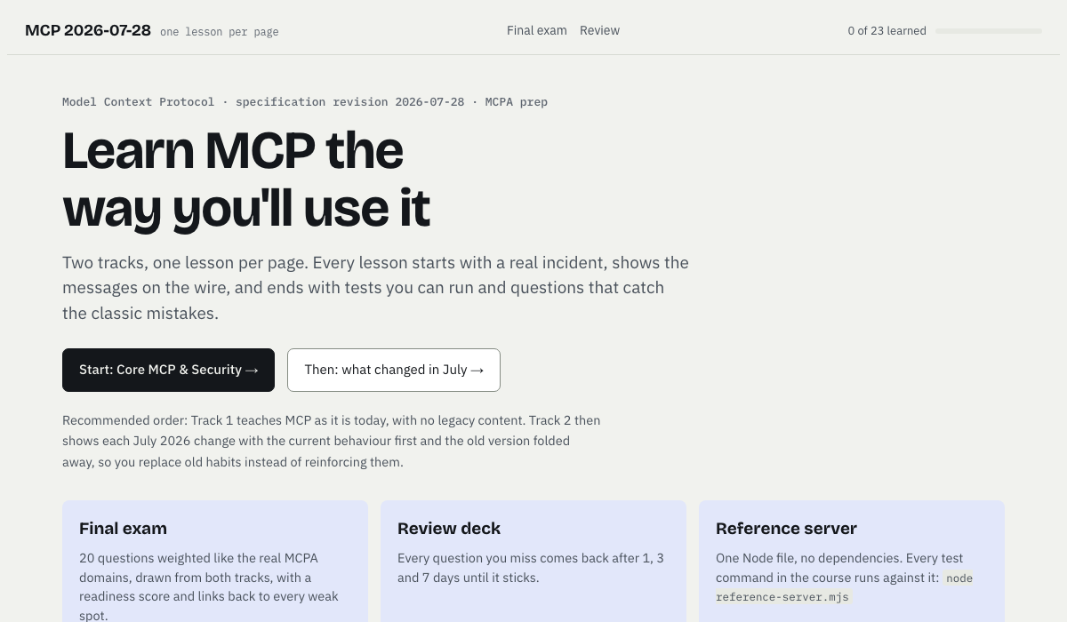 MCP 2026-07-28 Walkthrough